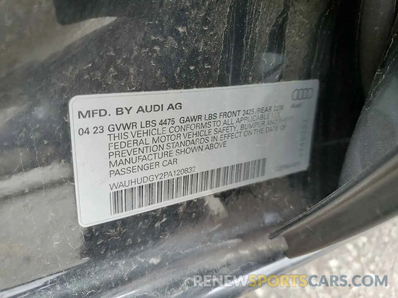 12 Photograph of a damaged car WAUHUDGY2PA120832 AUDI A3 2023
