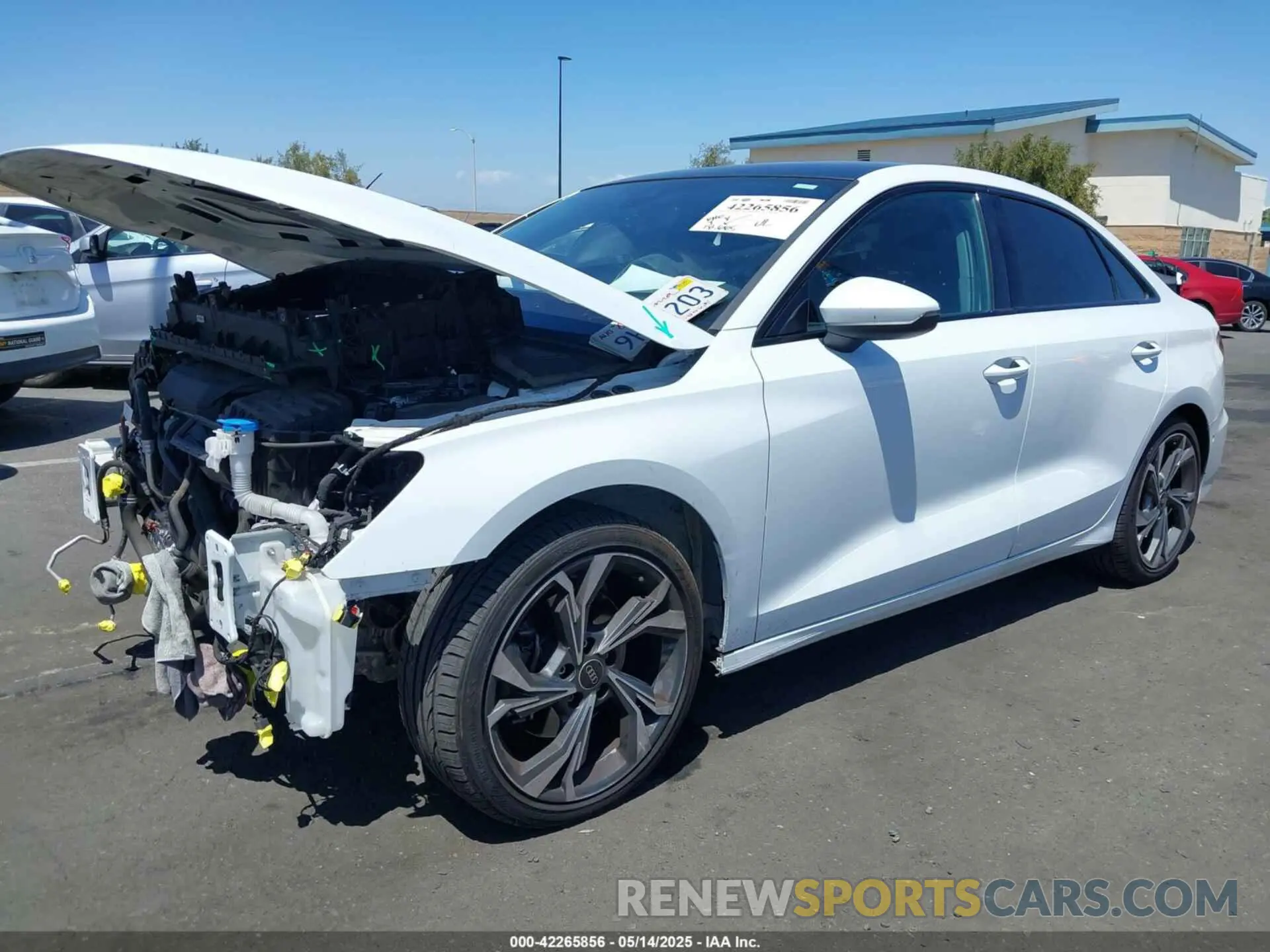 2 Photograph of a damaged car WAUHUDGY4PA138300 AUDI A3 2023