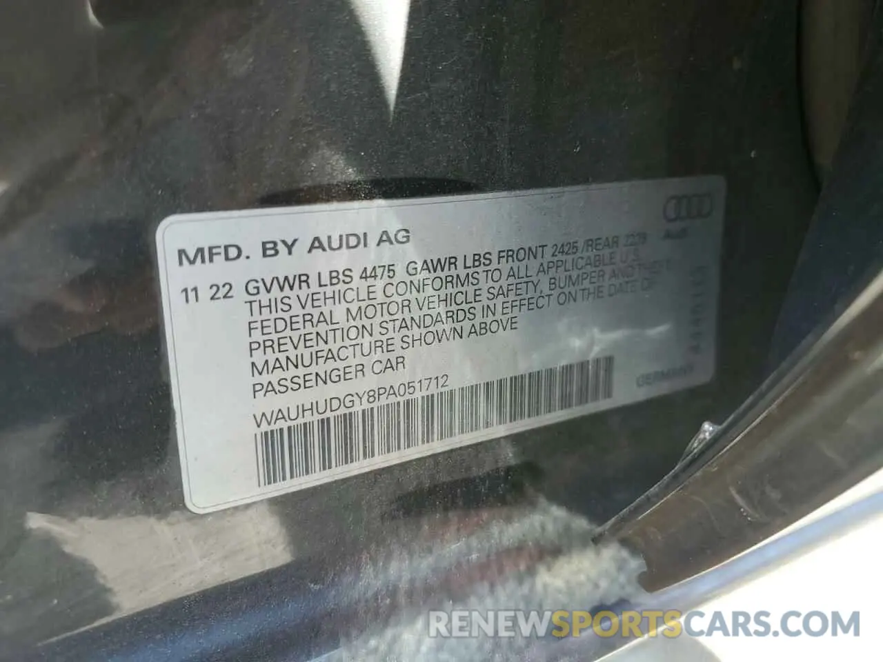 12 Photograph of a damaged car WAUHUDGY8PA051712 AUDI A3 2023