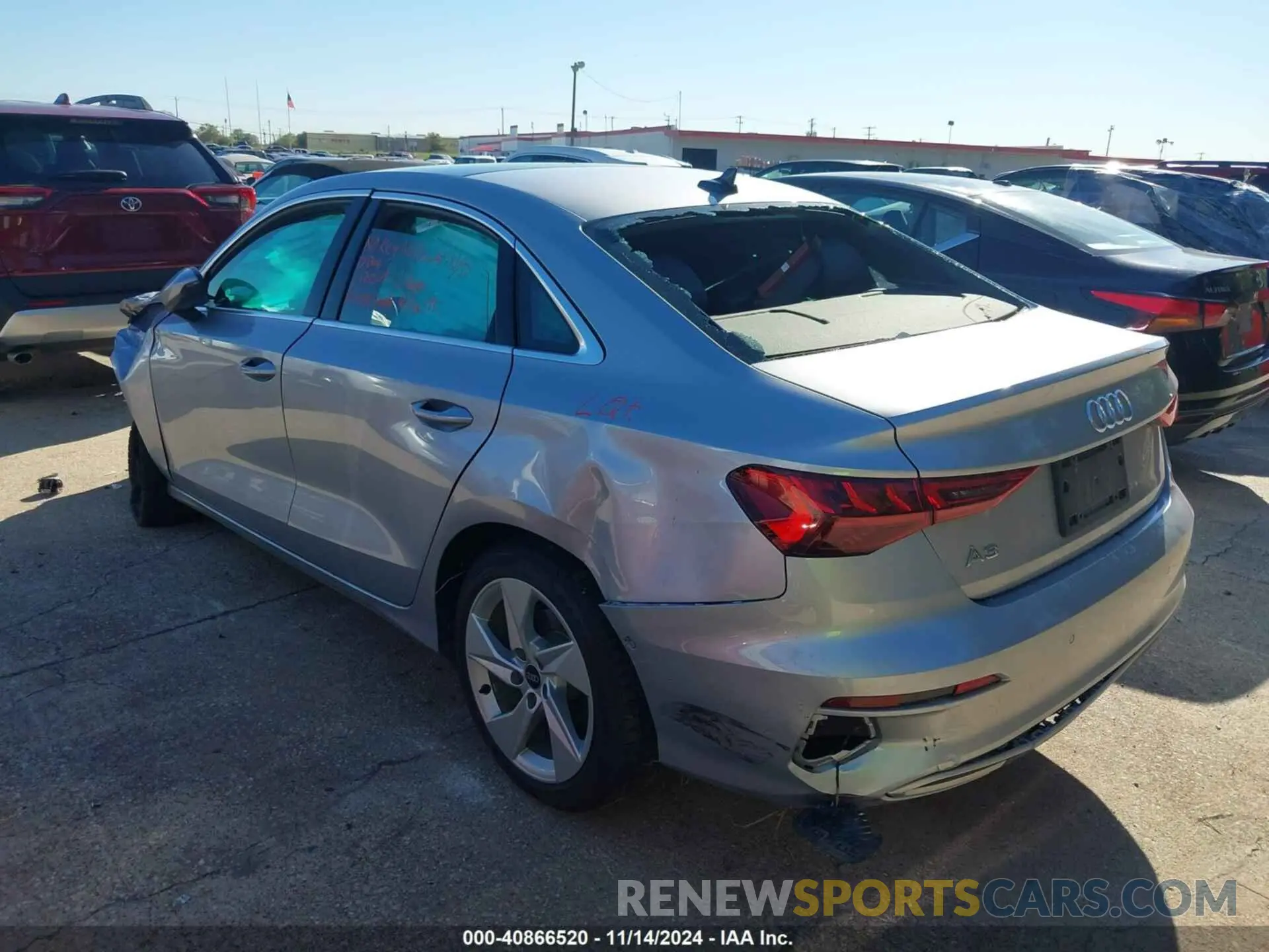 3 Photograph of a damaged car WAUAUDGY3RA099512 AUDI A3 2024