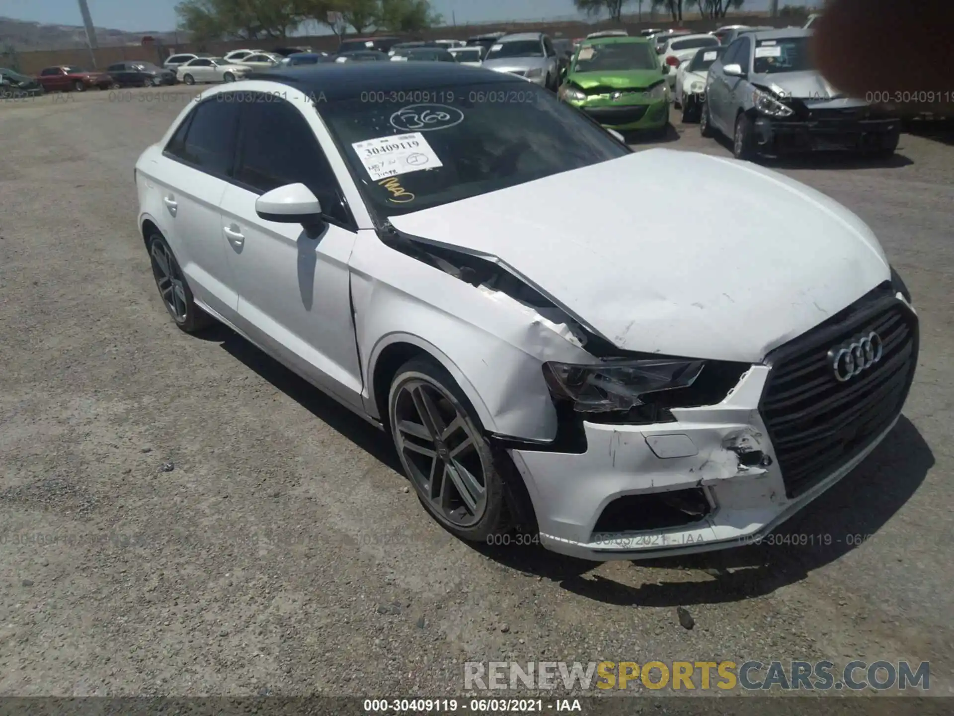 1 Photograph of a damaged car WAUAUGFF0KA105905 AUDI A3 SEDAN 2019