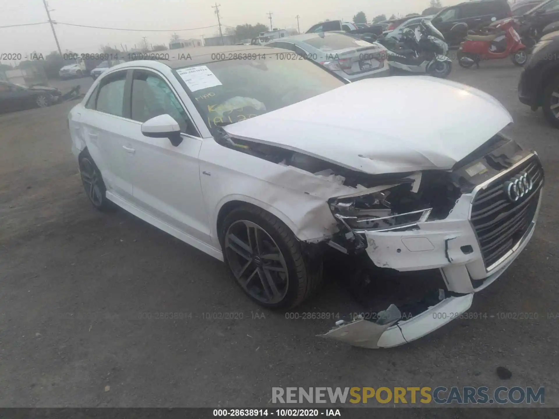 1 Photograph of a damaged car WAUKEGFF8KA065770 AUDI A3 SEDAN 2019