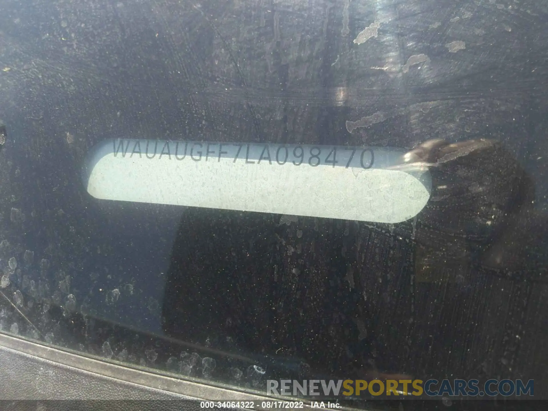 9 Photograph of a damaged car WAUAUGFF7LA098470 AUDI A3 SEDAN 2020