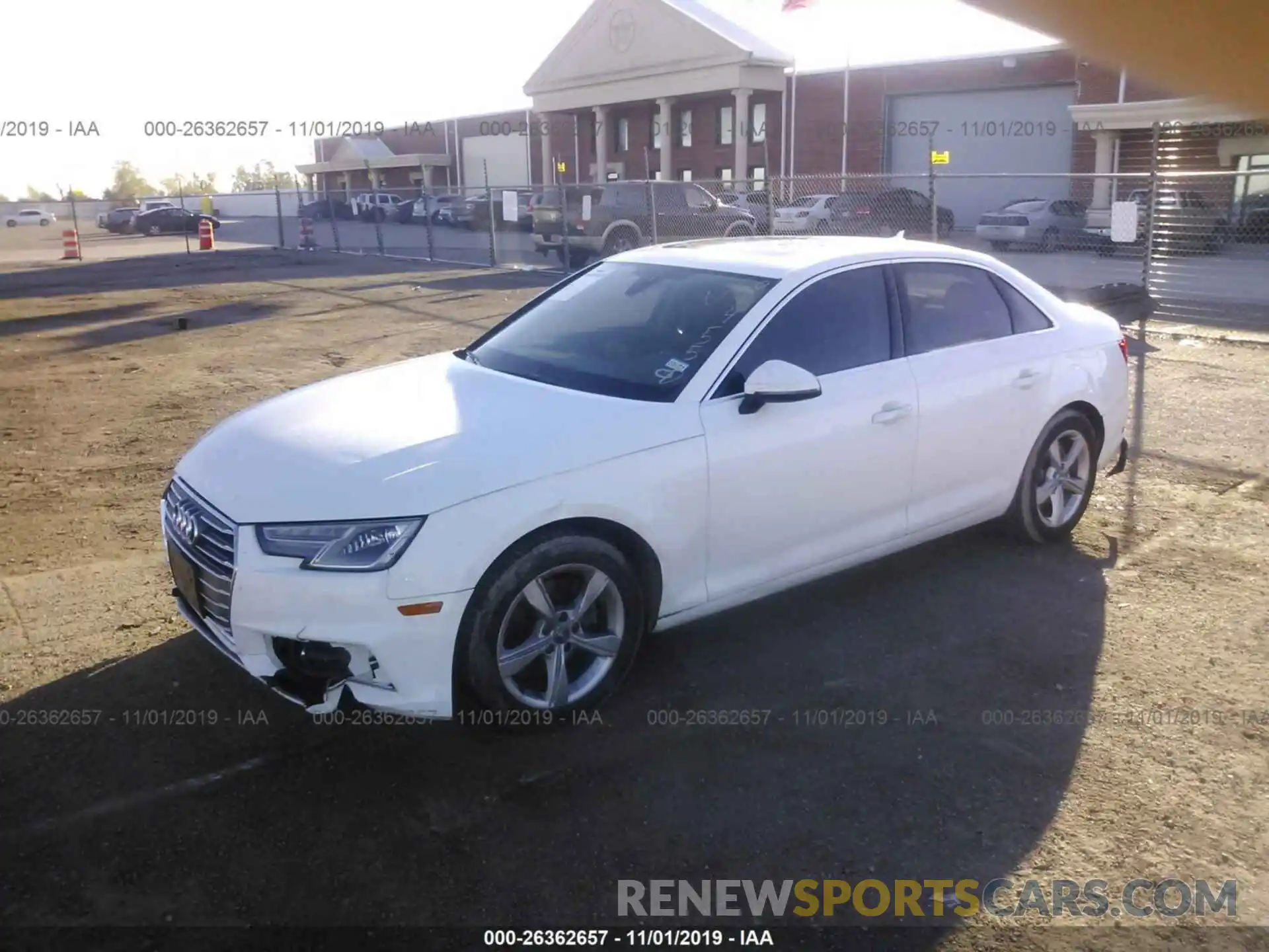 2 Photograph of a damaged car 0WAUGMAF46KN00455 AUDI A4 2019