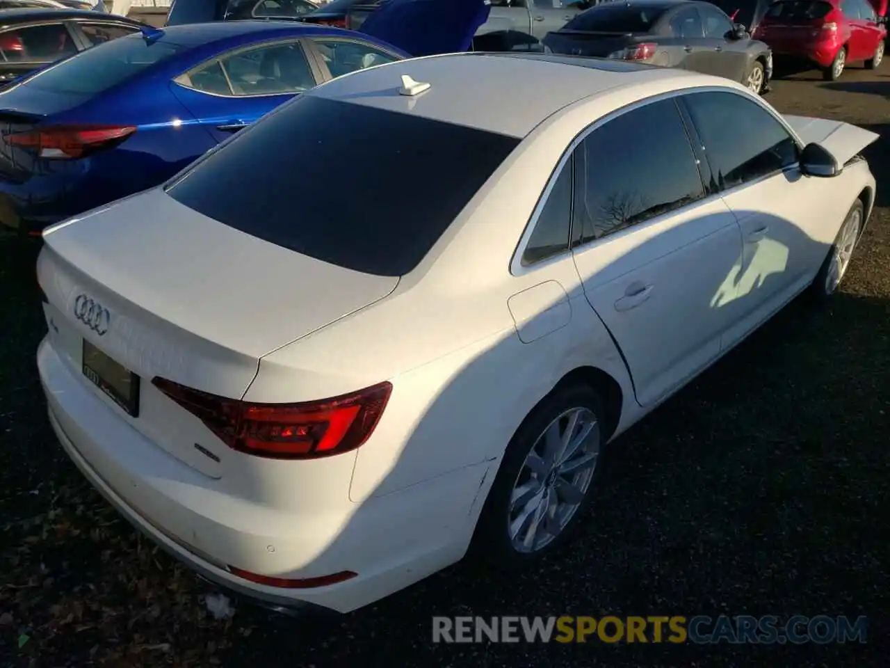 4 Photograph of a damaged car WAUANAF48KA003650 AUDI A4 2019