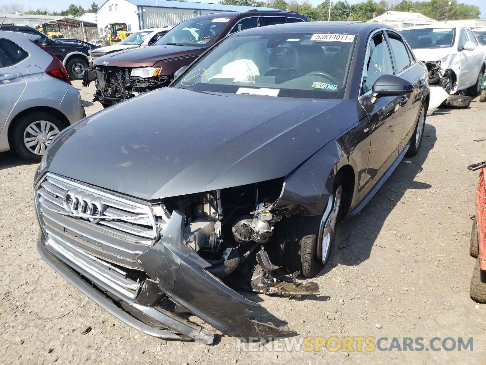 2 Photograph of a damaged car WAUDNAF40KA027194 AUDI A4 2019