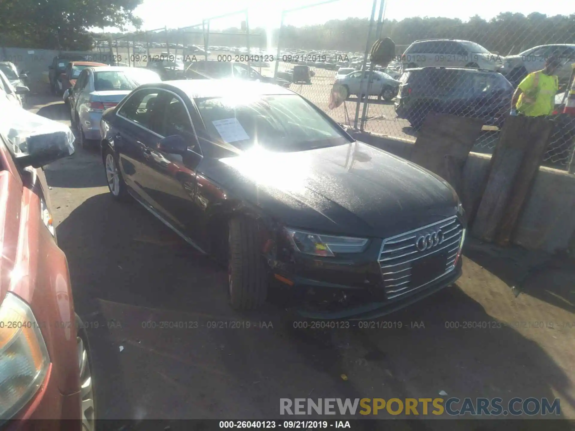 1 Photograph of a damaged car WAUDNAF41KA007102 AUDI A4 2019