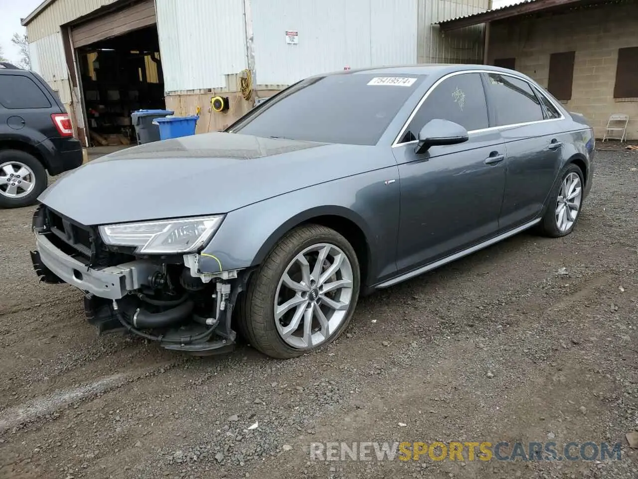 1 Photograph of a damaged car WAUDNAF41KN005648 AUDI A4 2019