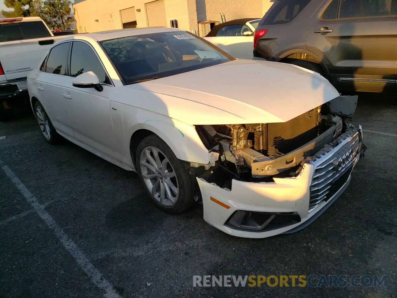 1 Photograph of a damaged car WAUDNAF43KN014951 AUDI A4 2019