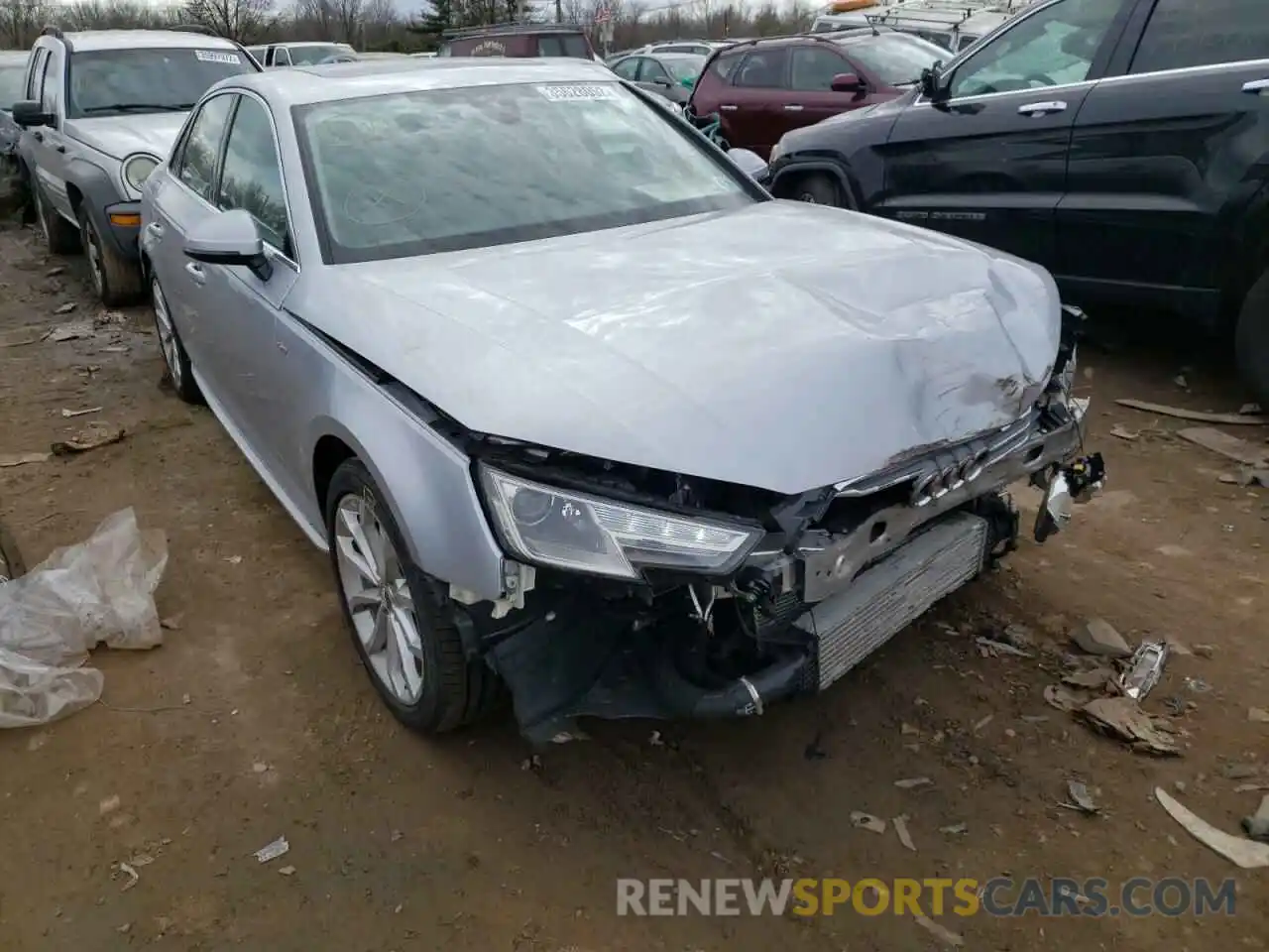 1 Photograph of a damaged car WAUDNAF43KN019065 AUDI A4 2019