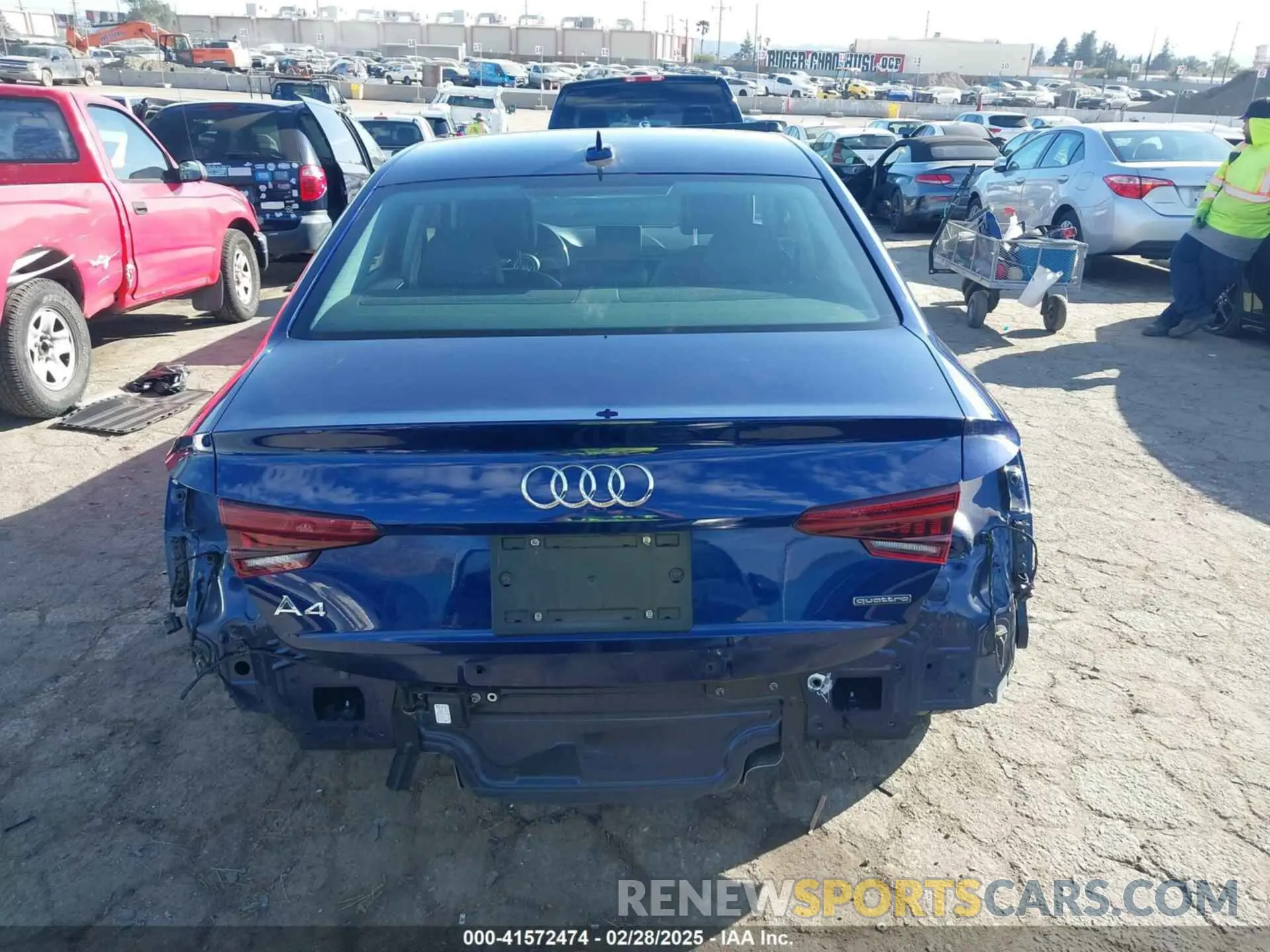 17 Photograph of a damaged car WAUDNAF44KN006633 AUDI A4 2019