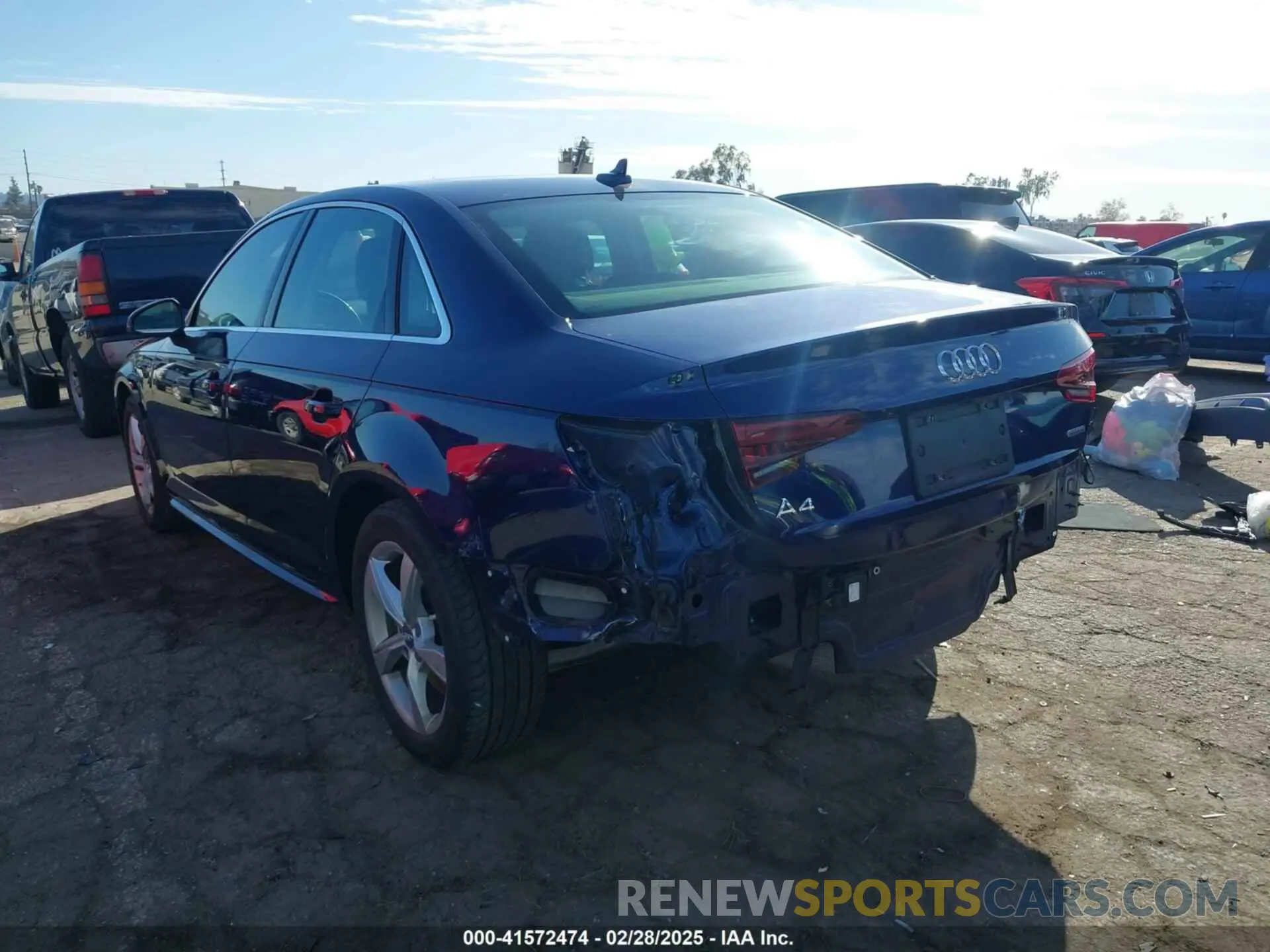 3 Photograph of a damaged car WAUDNAF44KN006633 AUDI A4 2019