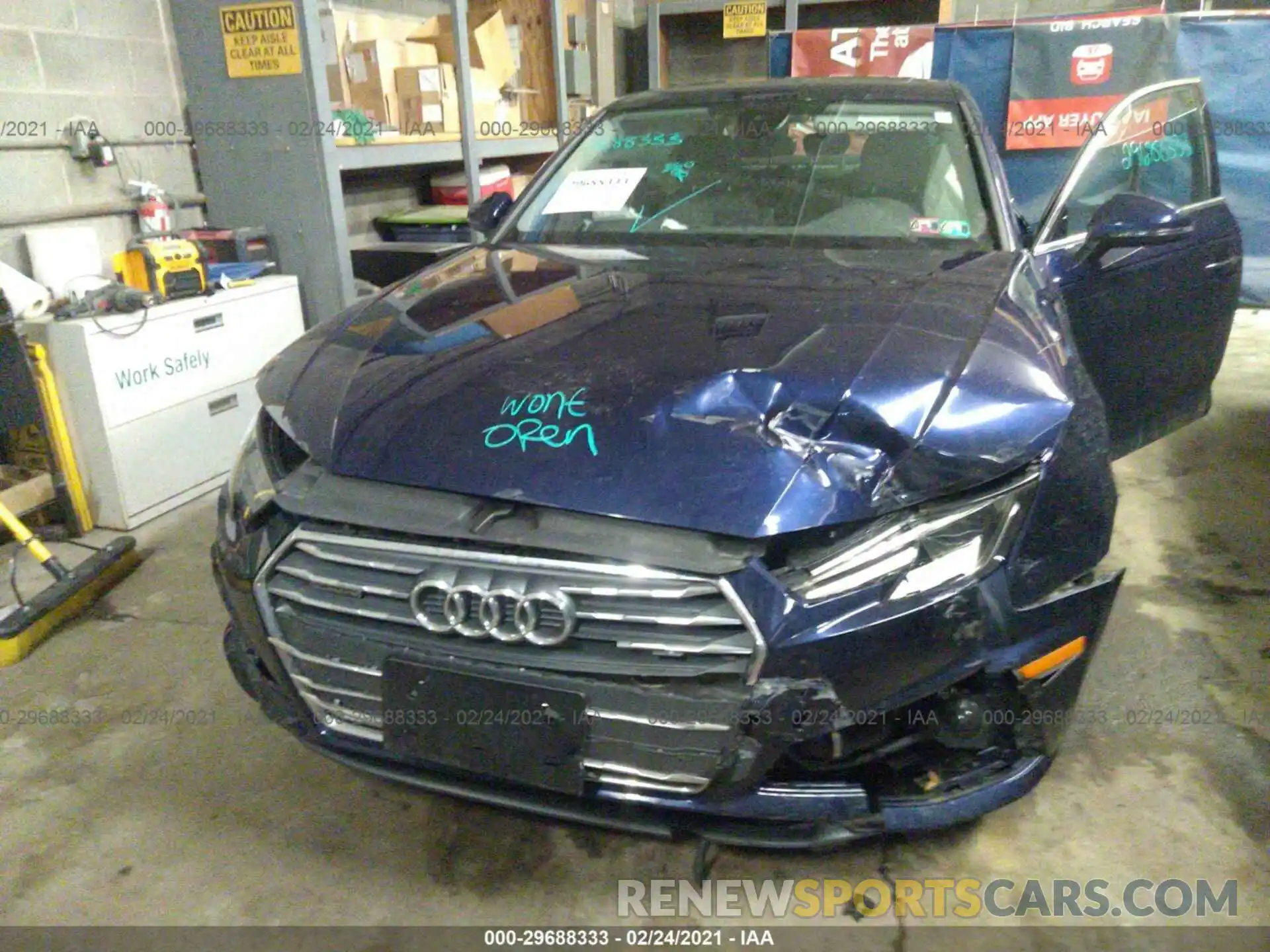 10 Photograph of a damaged car WAUDNAF44KN018328 AUDI A4 2019