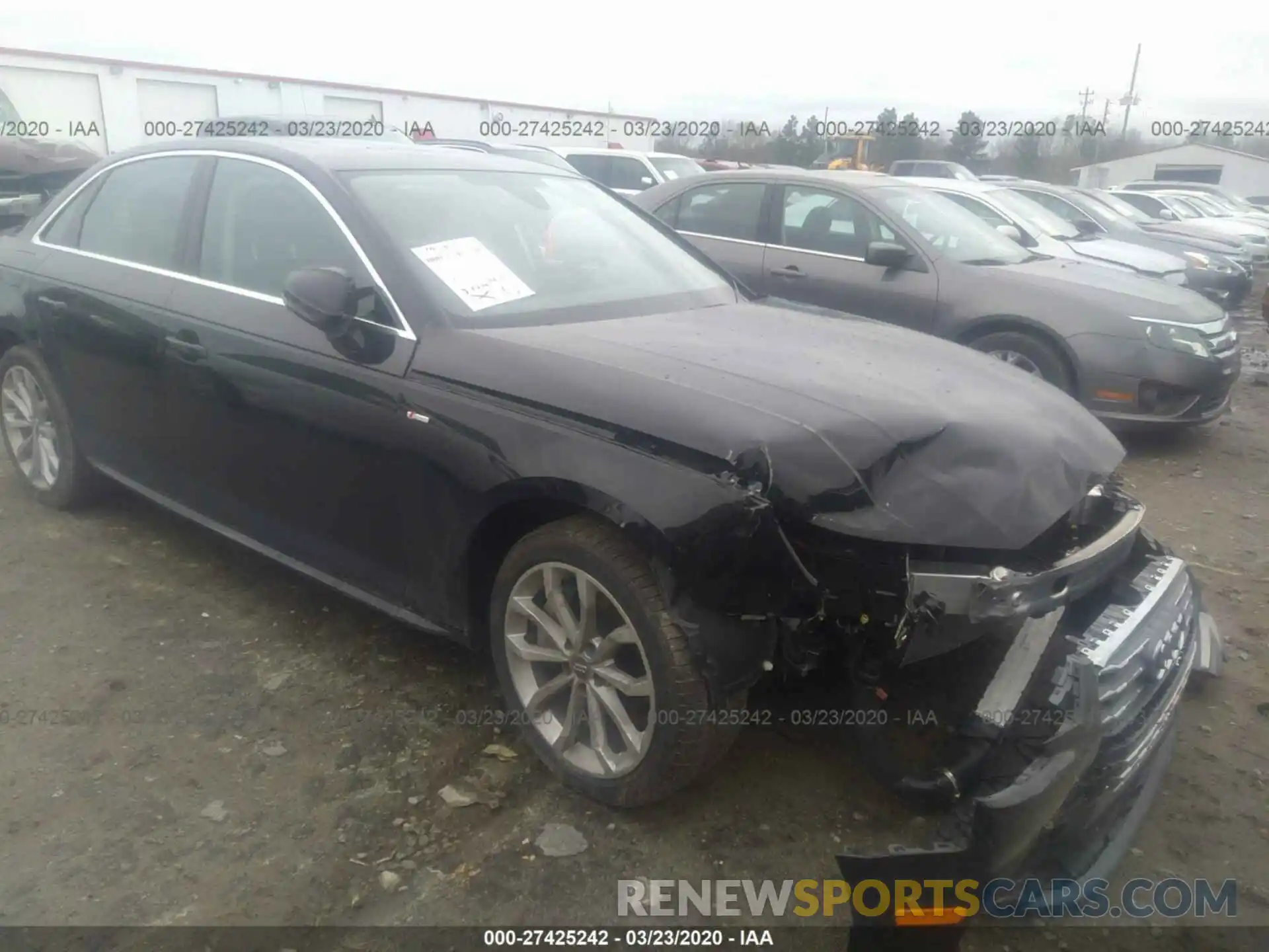 1 Photograph of a damaged car WAUDNAF44KN018667 AUDI A4 2019