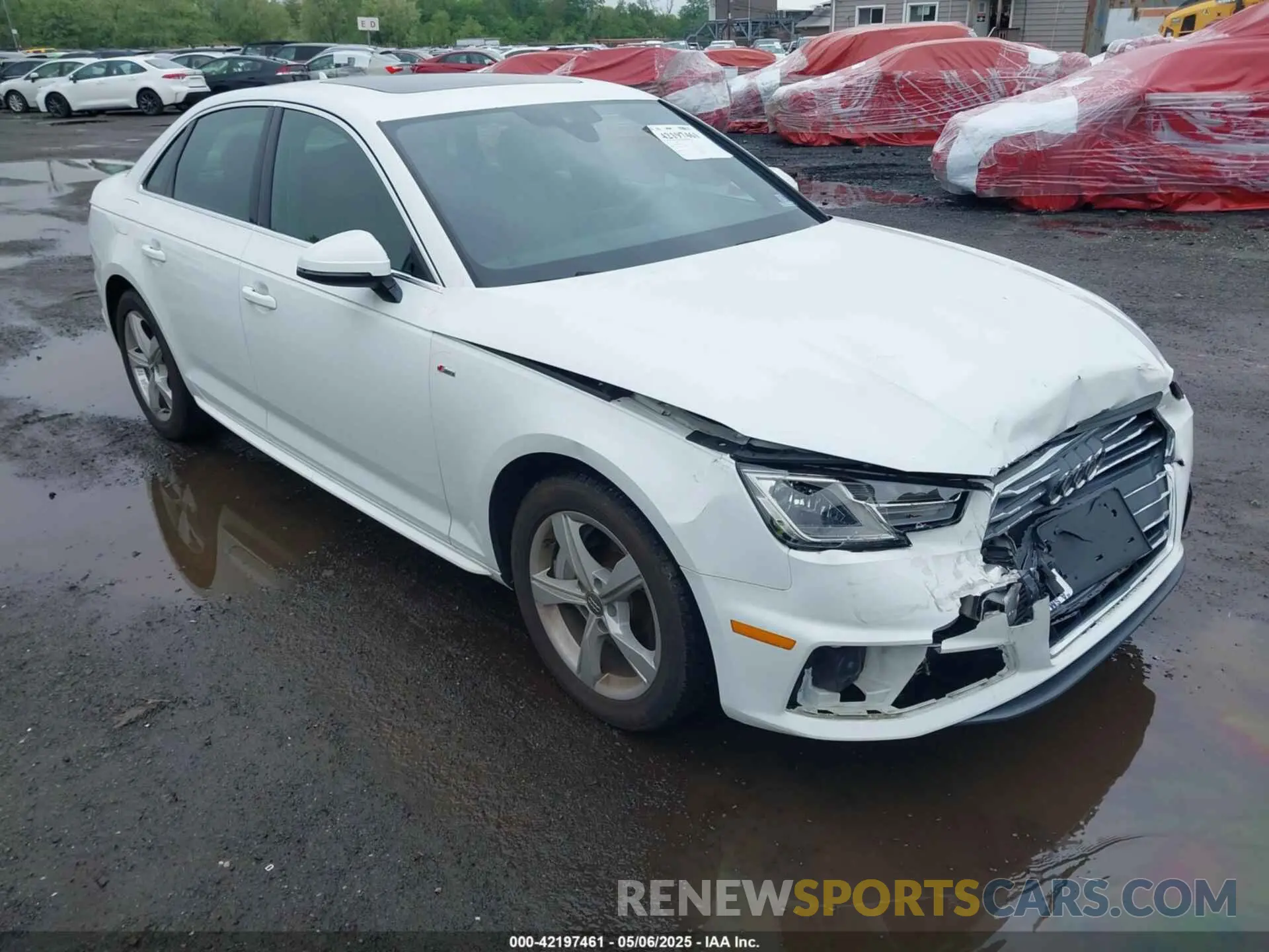 1 Photograph of a damaged car WAUDNAF44KN019219 AUDI A4 2019