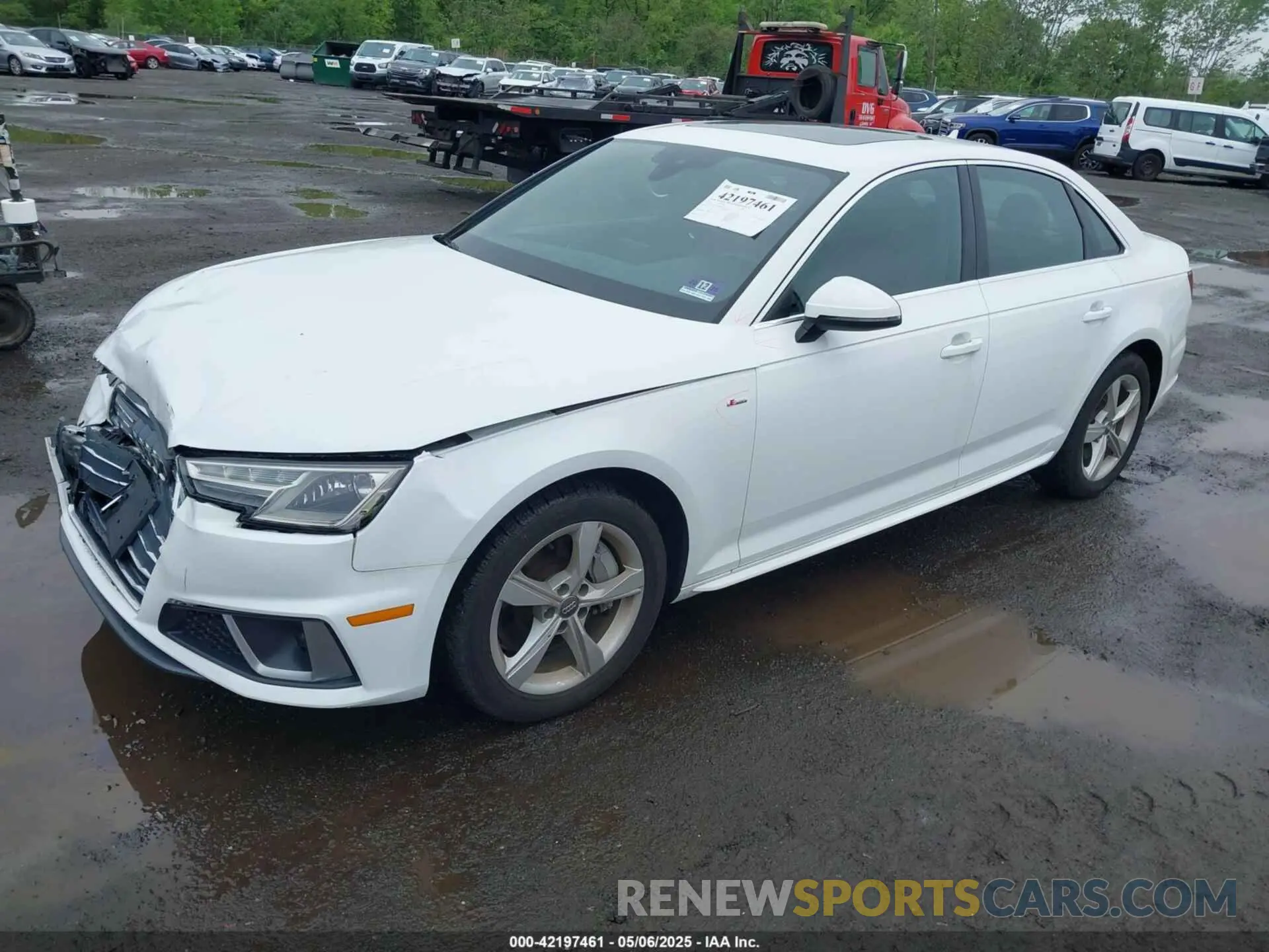 2 Photograph of a damaged car WAUDNAF44KN019219 AUDI A4 2019