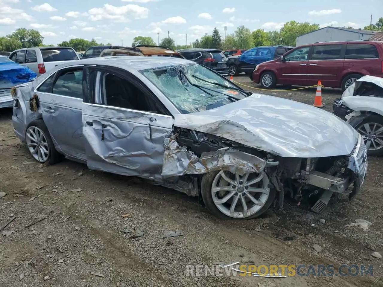 4 Photograph of a damaged car WAUDNAF45KA003246 AUDI A4 2019