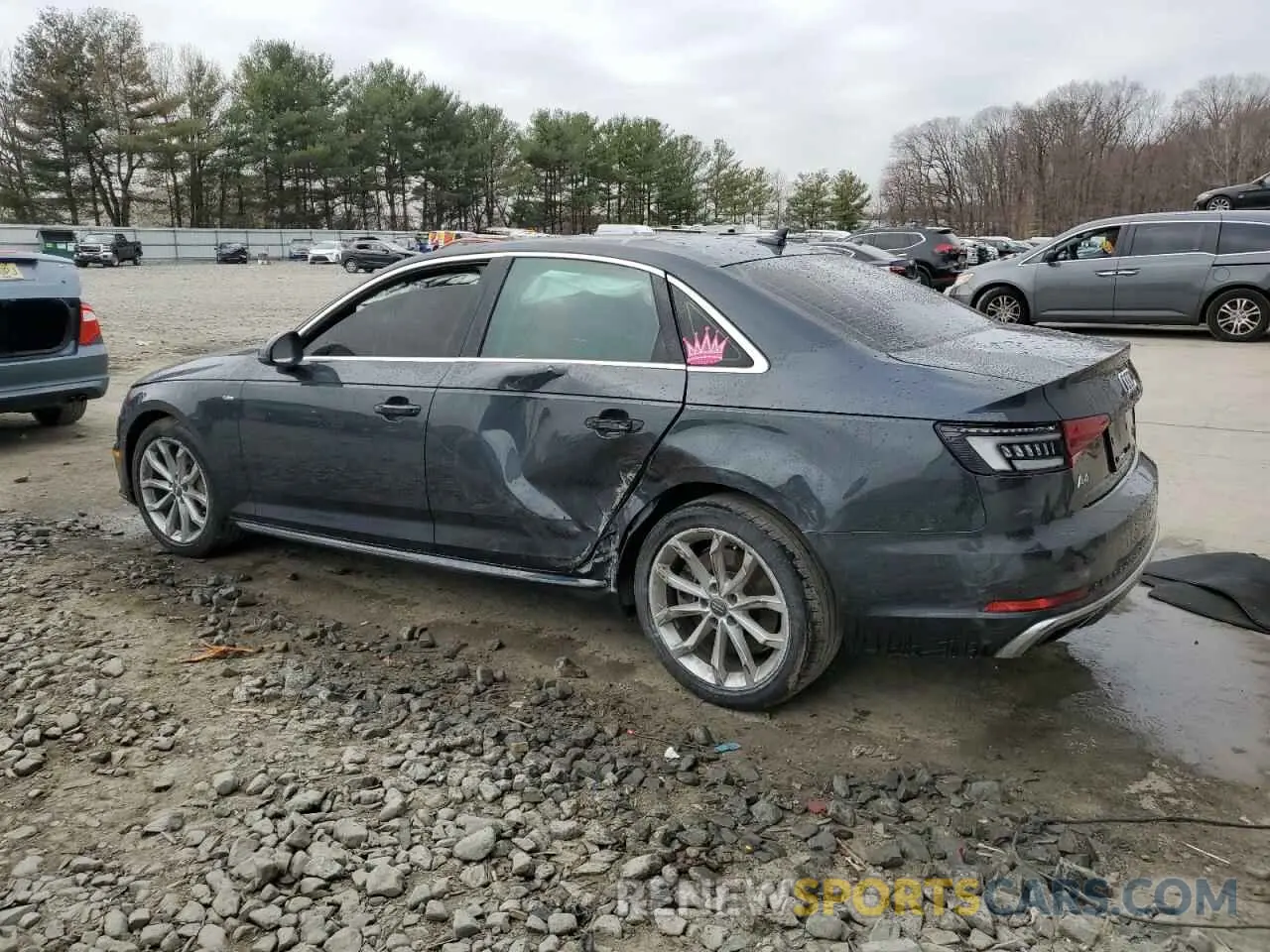 2 Photograph of a damaged car WAUDNAF45KA007040 AUDI A4 2019