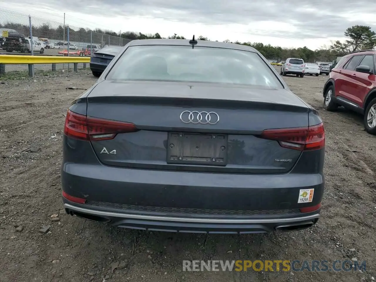 6 Photograph of a damaged car WAUDNAF45KA030818 AUDI A4 2019