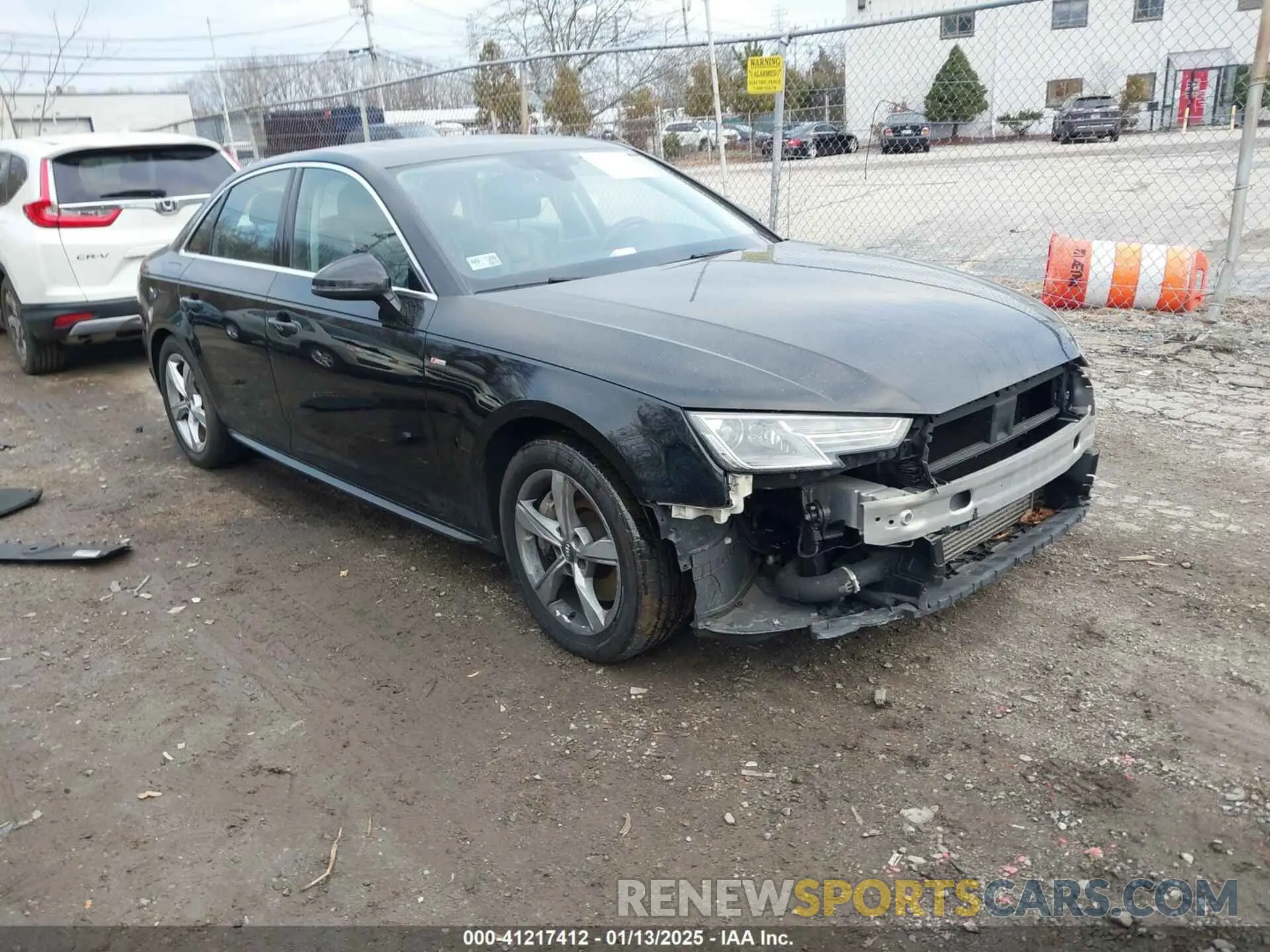 1 Photograph of a damaged car WAUDNAF45KA108157 AUDI A4 2019