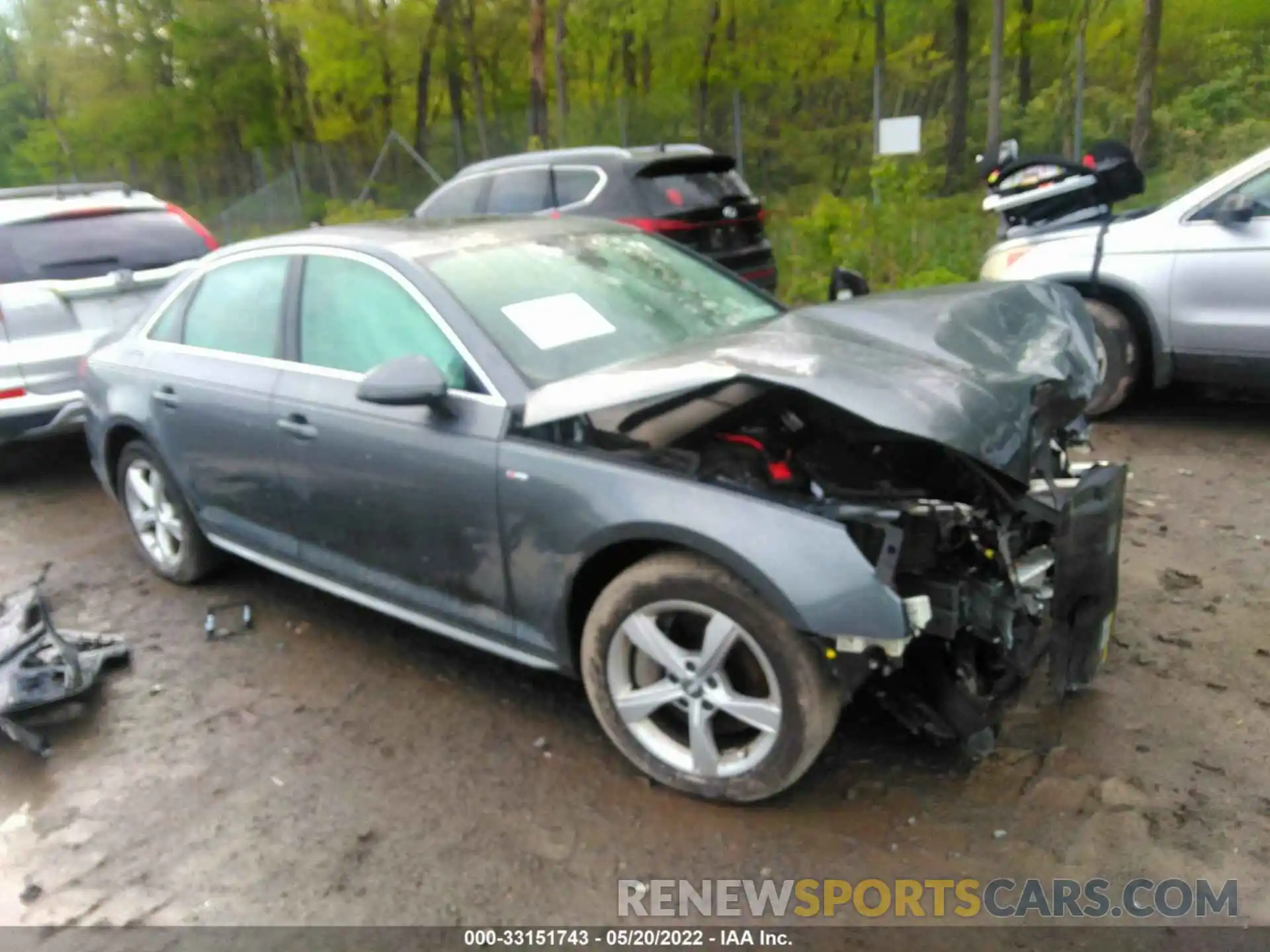 1 Photograph of a damaged car WAUDNAF45KA112032 AUDI A4 2019