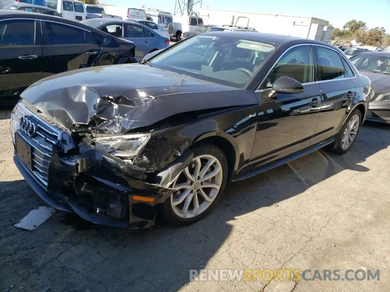 1 Photograph of a damaged car WAUDNAF45KN020444 AUDI A4 2019