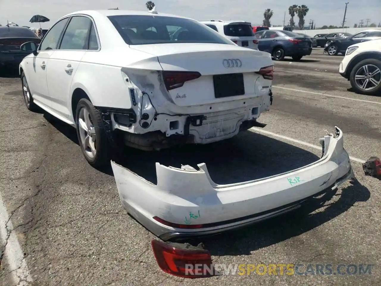 3 Photograph of a damaged car WAUDNAF46KA011372 AUDI A4 2019