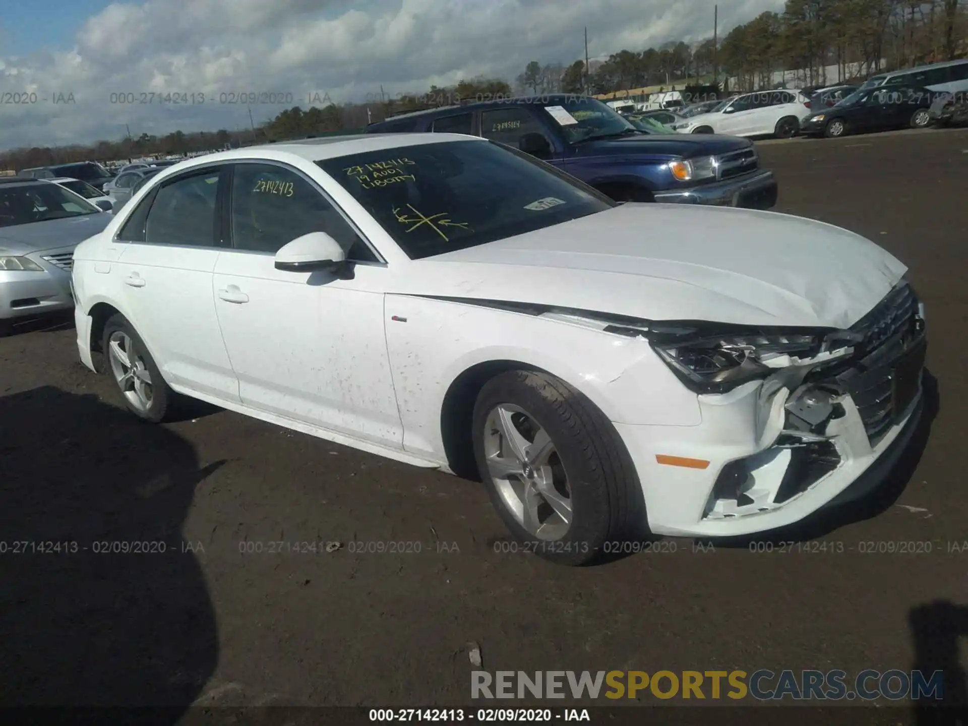 1 Photograph of a damaged car WAUDNAF46KA116803 AUDI A4 2019