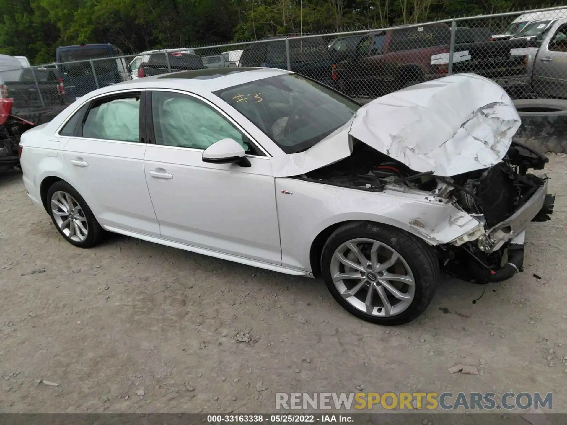 1 Photograph of a damaged car WAUDNAF47KA014099 AUDI A4 2019