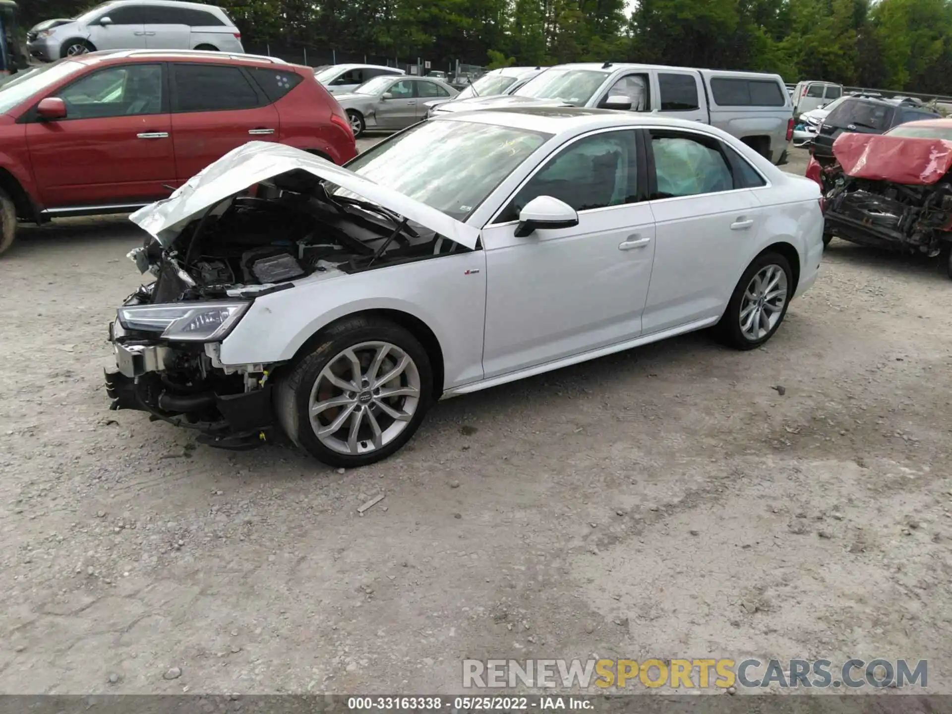 2 Photograph of a damaged car WAUDNAF47KA014099 AUDI A4 2019