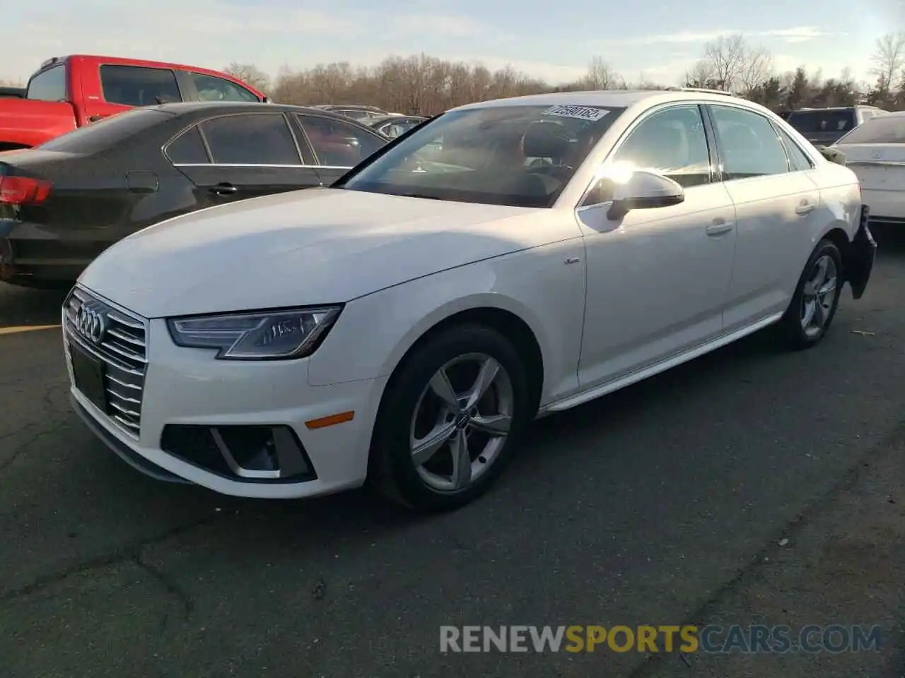 1 Photograph of a damaged car WAUDNAF47KA015589 AUDI A4 2019