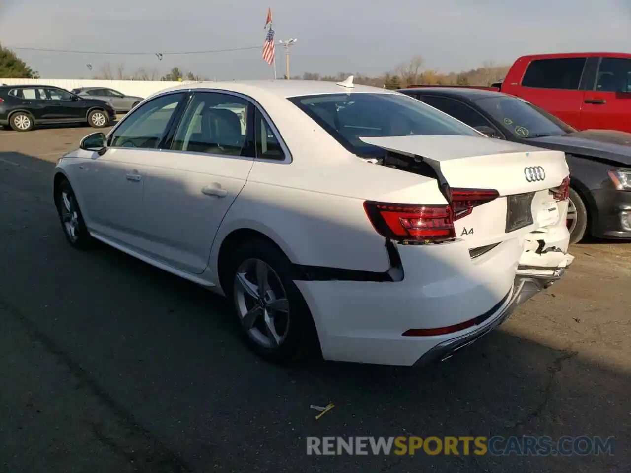 2 Photograph of a damaged car WAUDNAF47KA015589 AUDI A4 2019