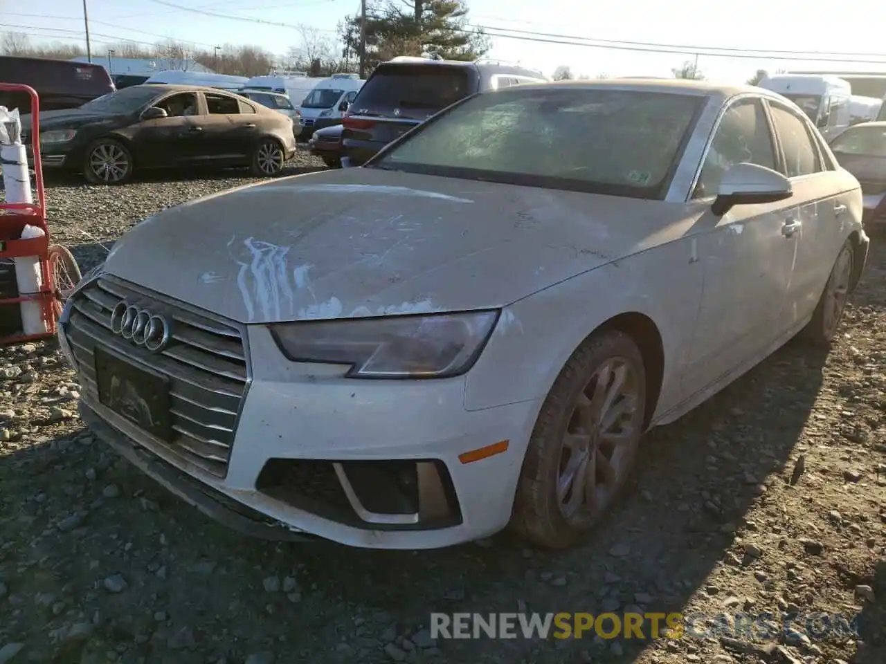 2 Photograph of a damaged car WAUDNAF48KA003287 AUDI A4 2019