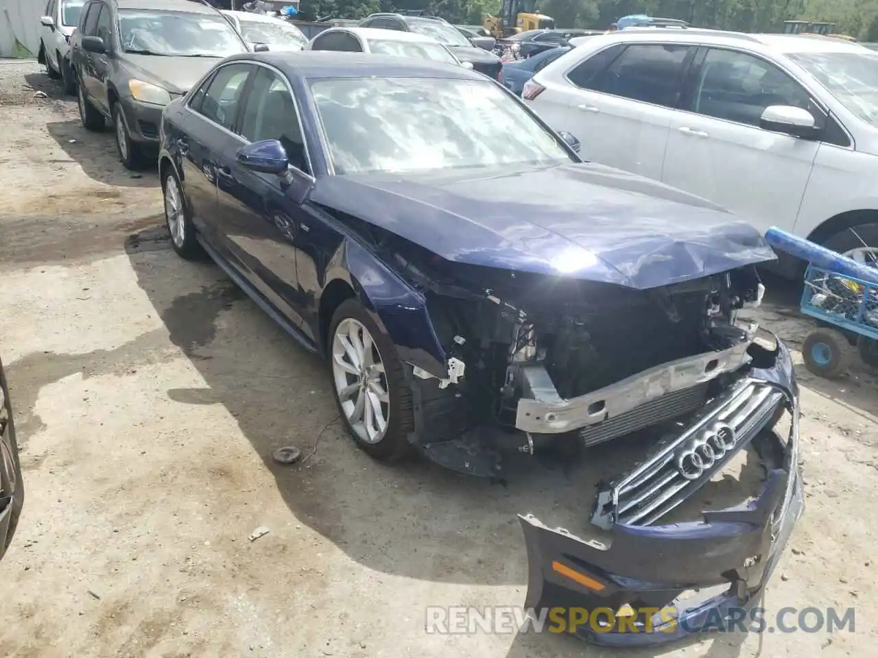 1 Photograph of a damaged car WAUDNAF48KA024978 AUDI A4 2019