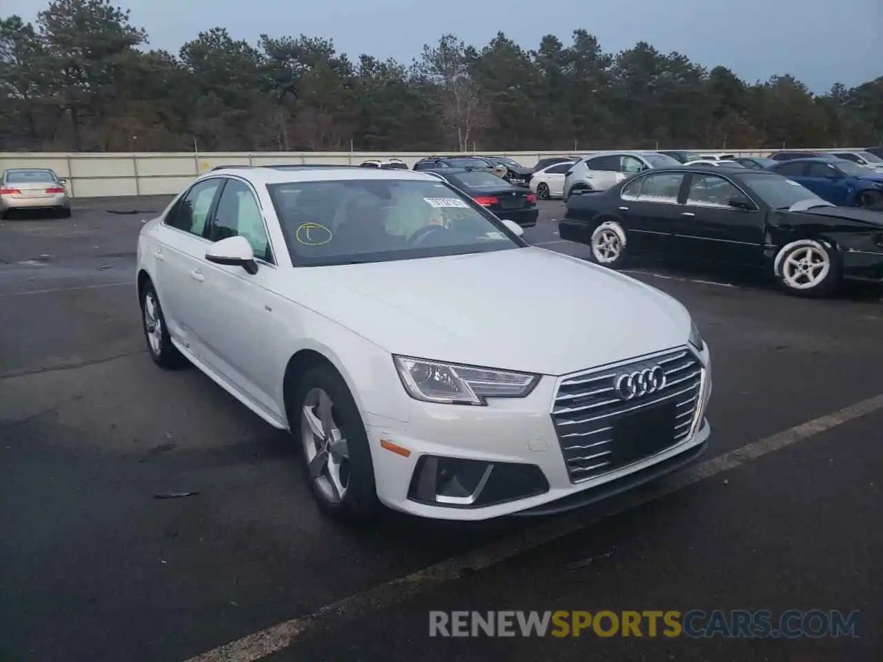 1 Photograph of a damaged car WAUDNAF49KN016560 AUDI A4 2019