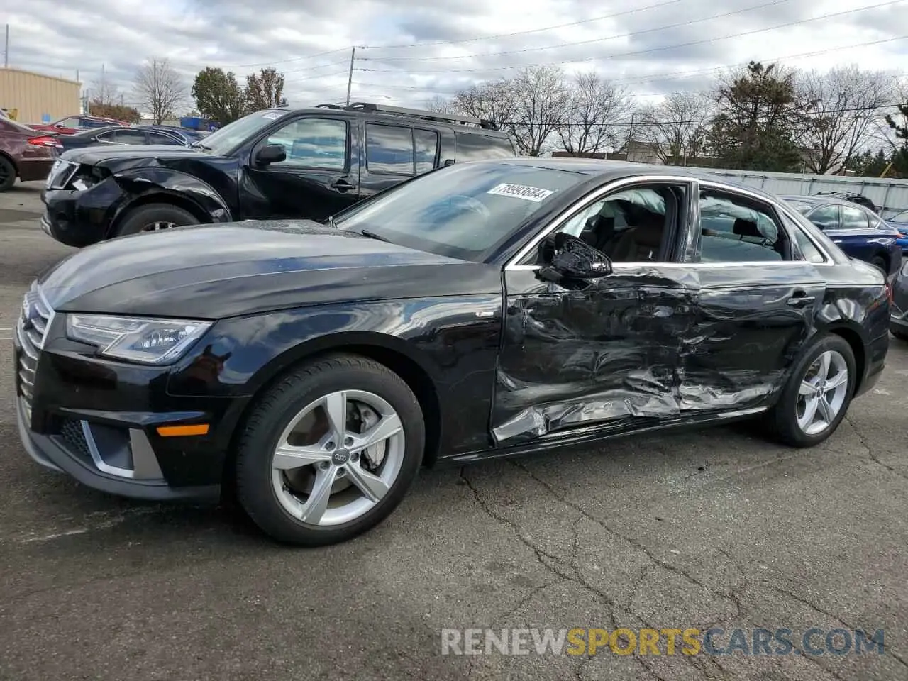 1 Photograph of a damaged car WAUDNAF4XKA012315 AUDI A4 2019