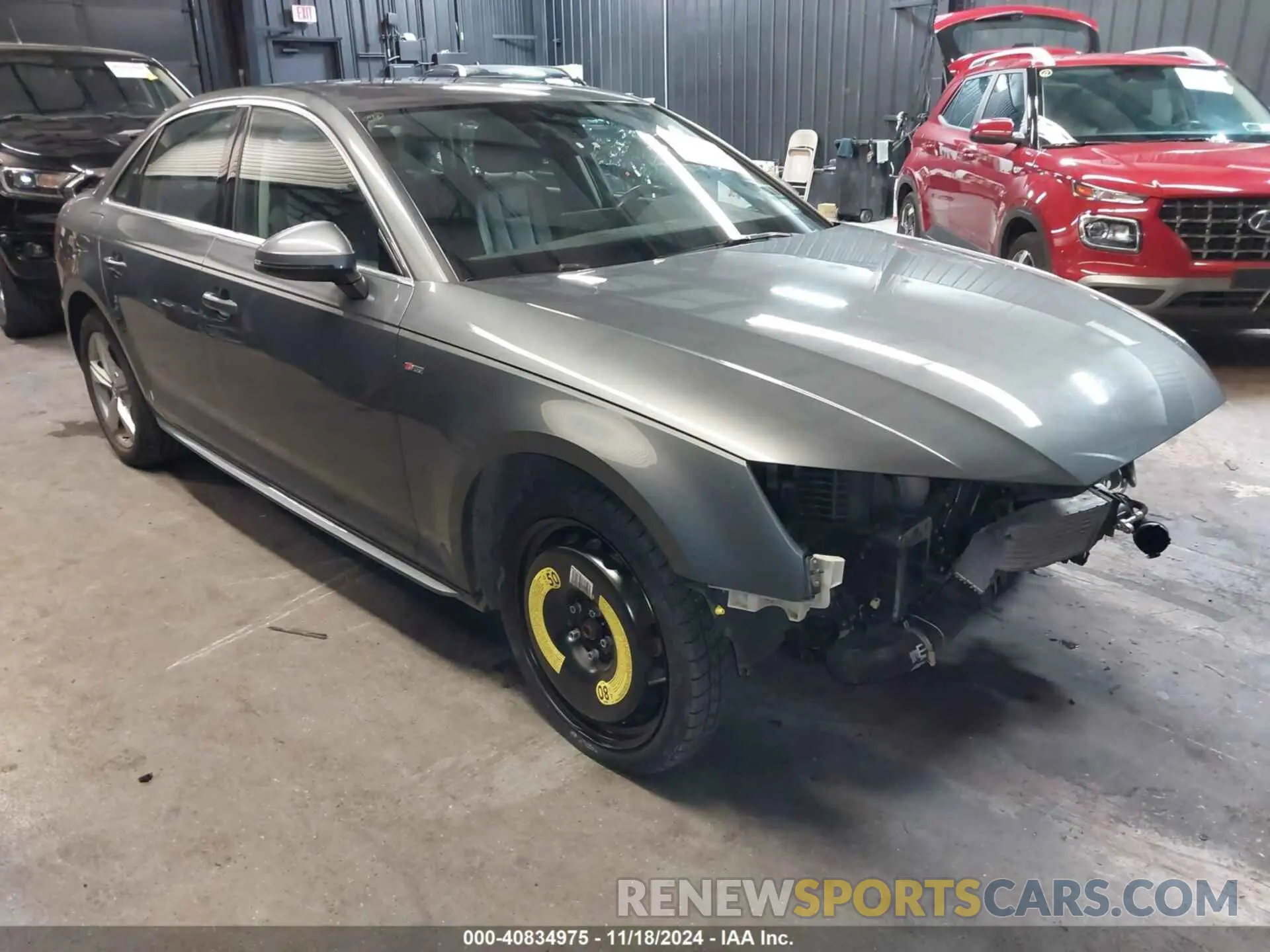 1 Photograph of a damaged car WAUDNAF4XKA022195 AUDI A4 2019