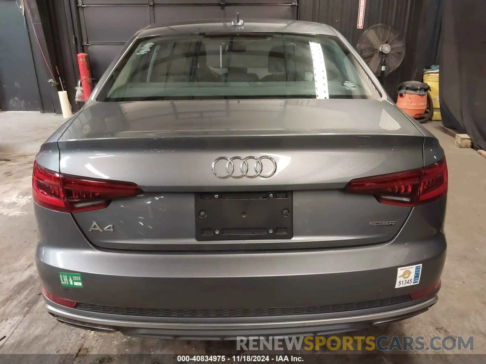 17 Photograph of a damaged car WAUDNAF4XKA022195 AUDI A4 2019