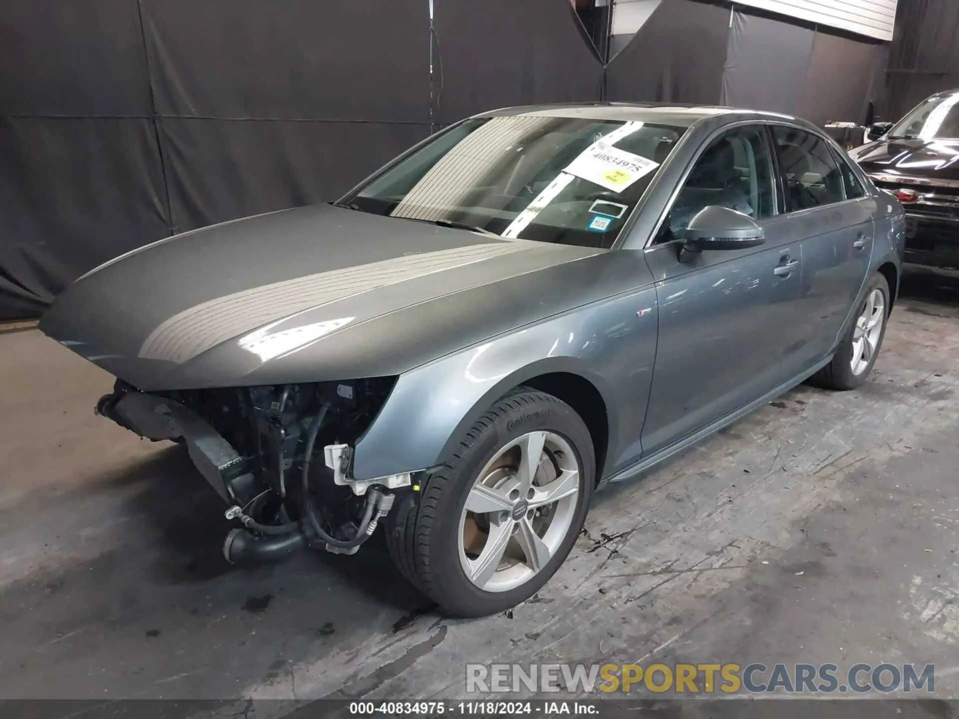 2 Photograph of a damaged car WAUDNAF4XKA022195 AUDI A4 2019