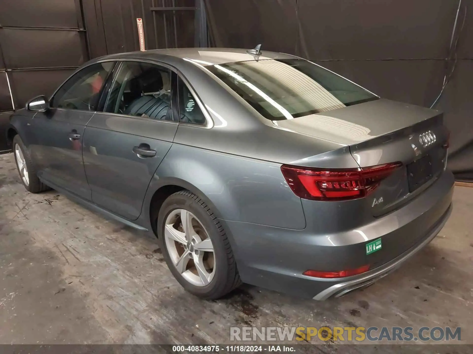 3 Photograph of a damaged car WAUDNAF4XKA022195 AUDI A4 2019