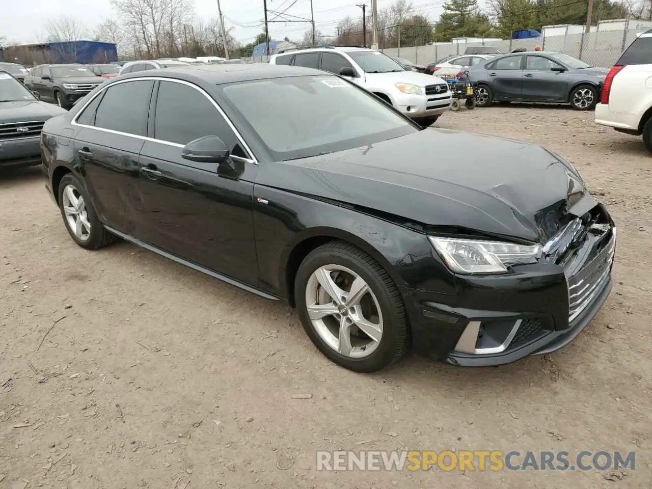 4 Photograph of a damaged car WAUDNAF4XKA108414 AUDI A4 2019