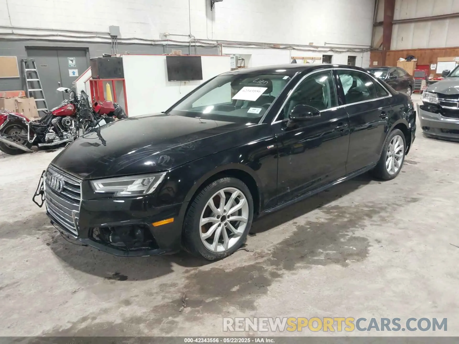 2 Photograph of a damaged car WAUENAF40KA008374 AUDI A4 2019