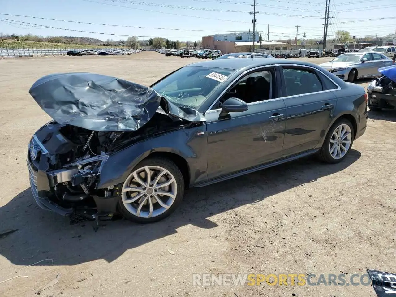 1 Photograph of a damaged car WAUENAF40KN015544 AUDI A4 2019