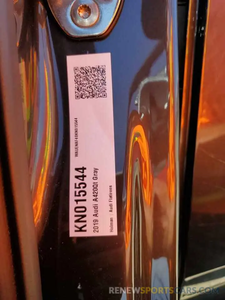 14 Photograph of a damaged car WAUENAF40KN015544 AUDI A4 2019