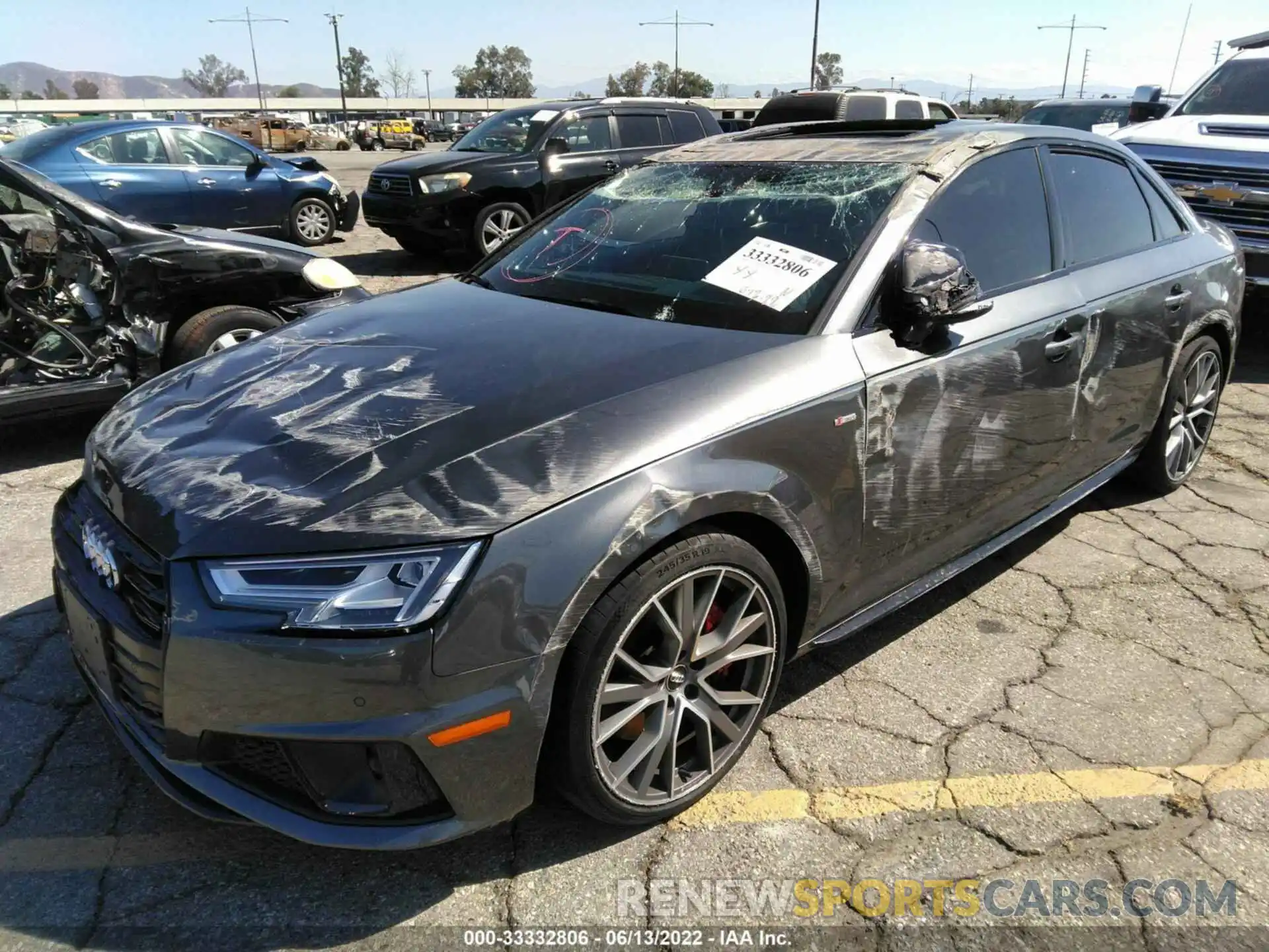 2 Photograph of a damaged car WAUENAF42KA012135 AUDI A4 2019