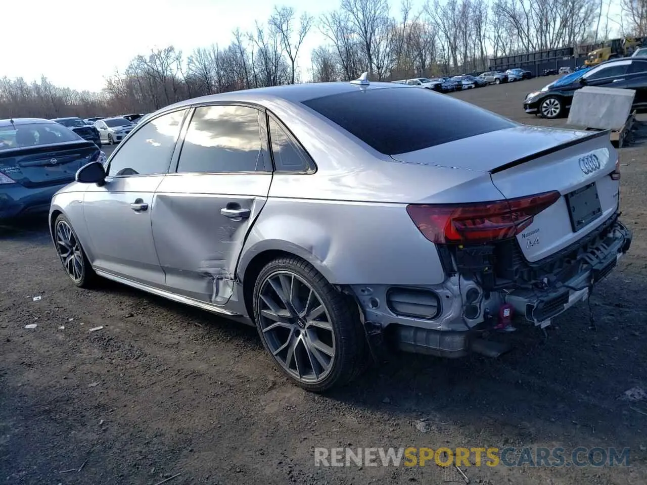 2 Photograph of a damaged car WAUENAF42KA044955 AUDI A4 2019