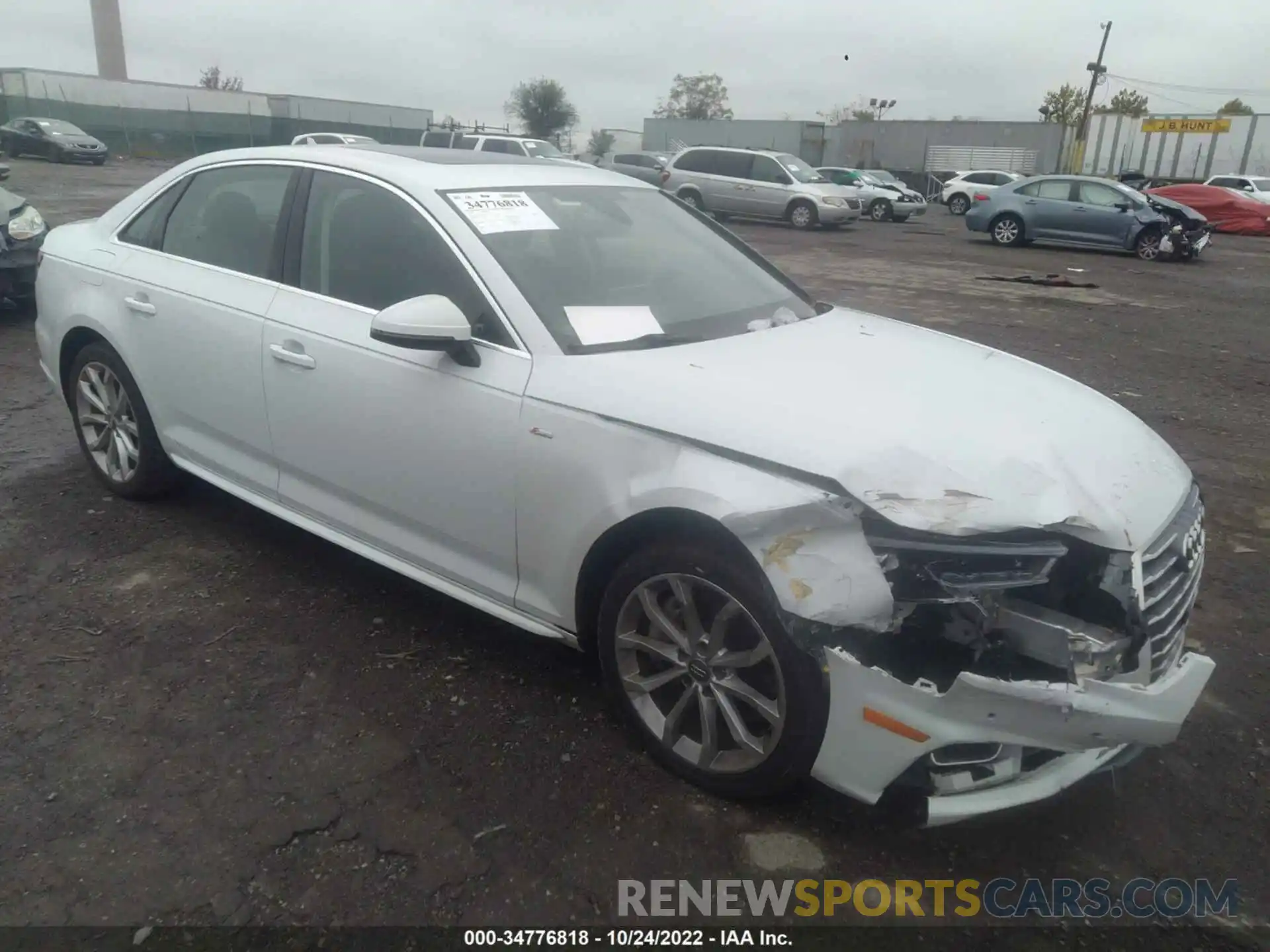 1 Photograph of a damaged car WAUENAF43KN011570 AUDI A4 2019