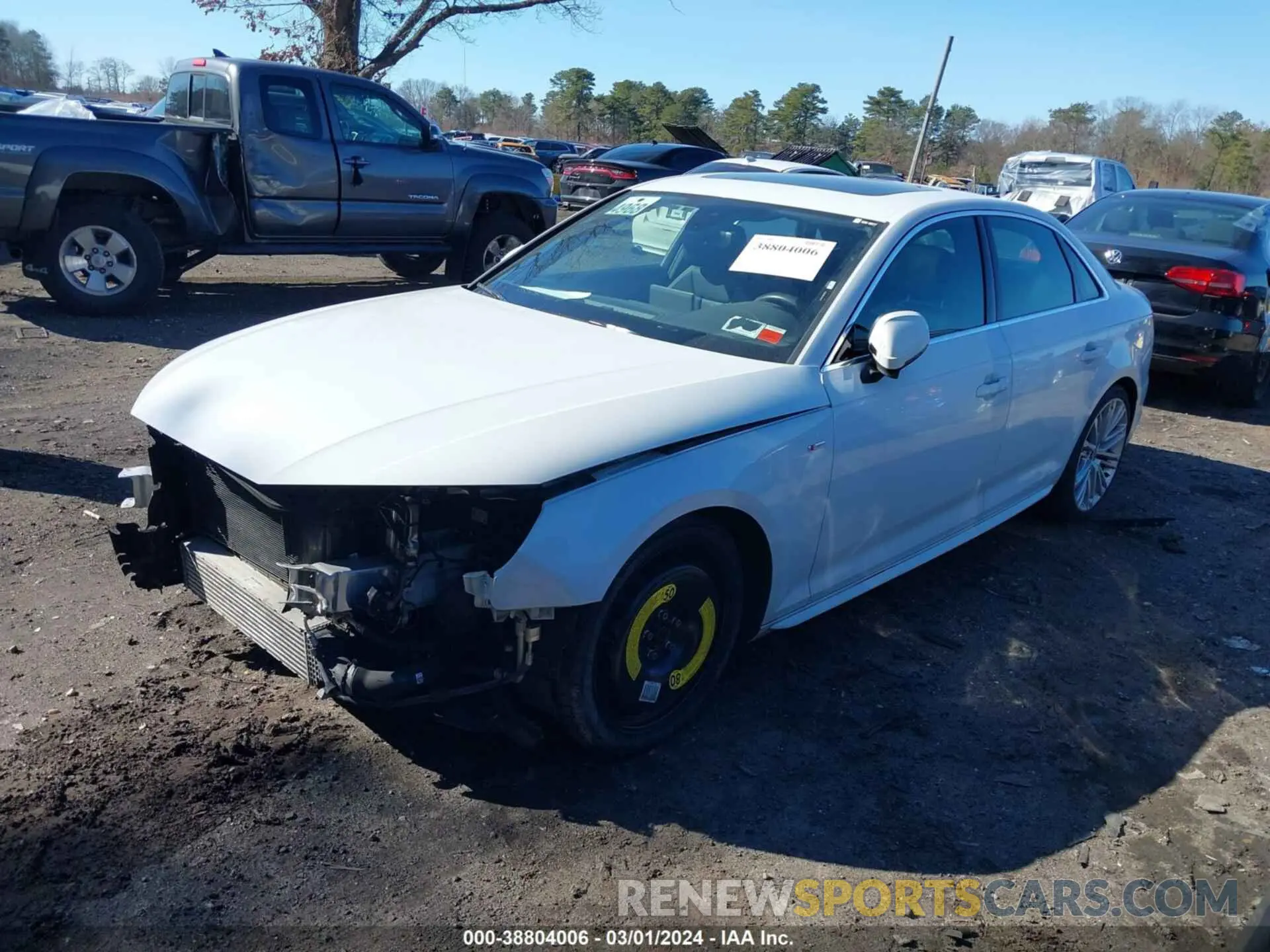 2 Photograph of a damaged car WAUENAF44KA070084 AUDI A4 2019