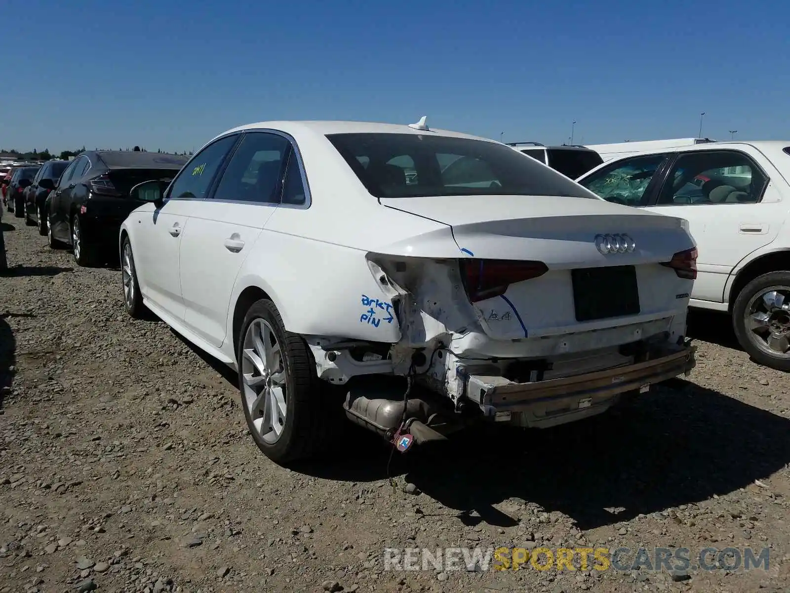 3 Photograph of a damaged car WAUENAF44KN001890 AUDI A4 2019