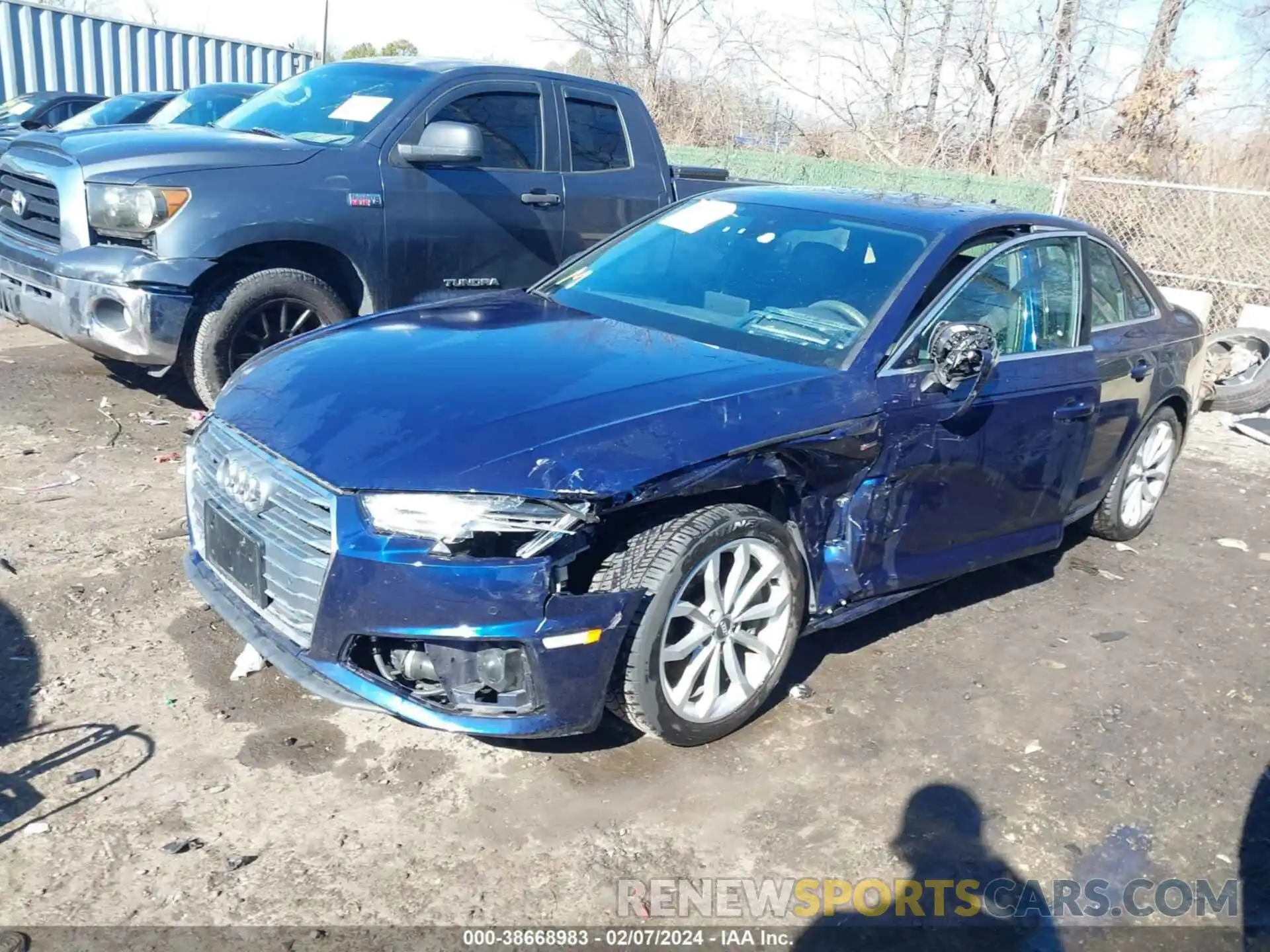 2 Photograph of a damaged car WAUENAF44KN011433 AUDI A4 2019